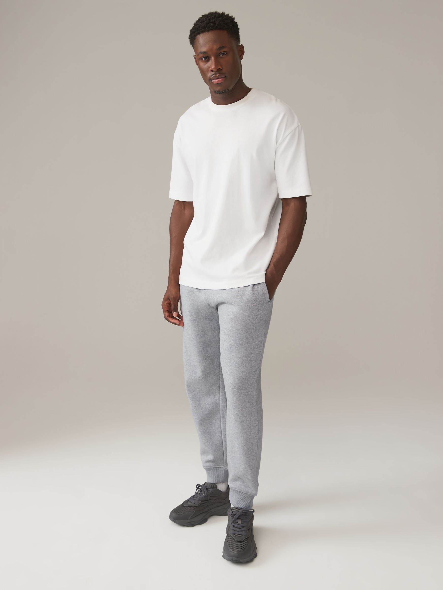Multi - Verpakking van 3 slim-fit jersey joggingbroeken met hoog katoengehalte