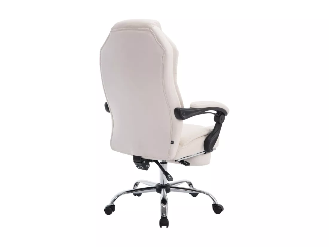 Chaise de bureau - Similicuir - Crème - Castle