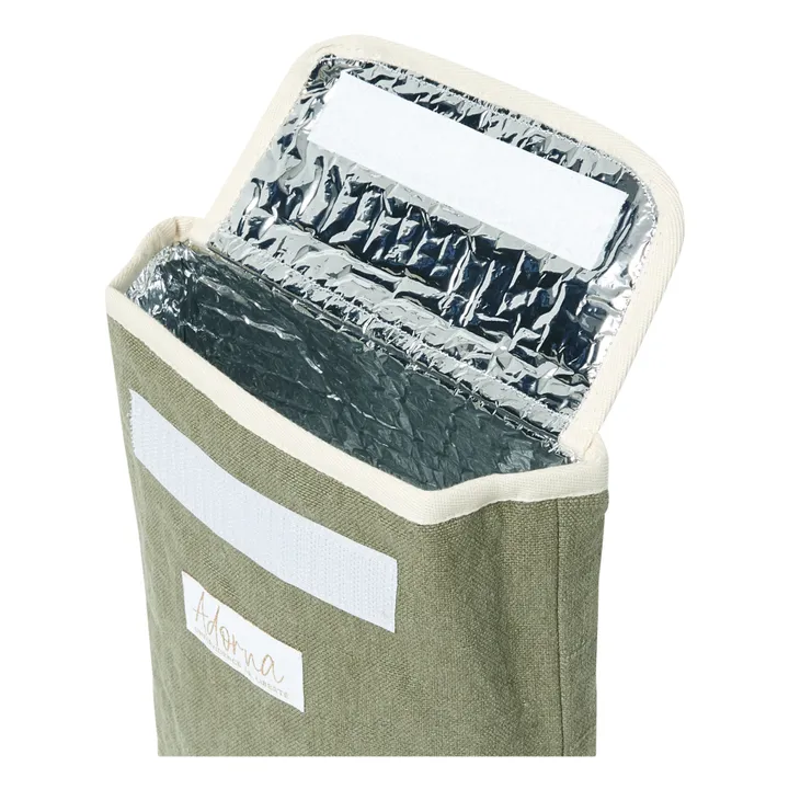 Adorna Lunch bag isotherme en lin | Vert kaki