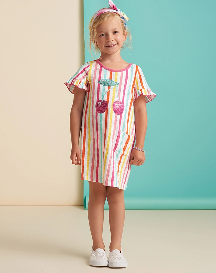 Kleid RED CHERRIES in bunt