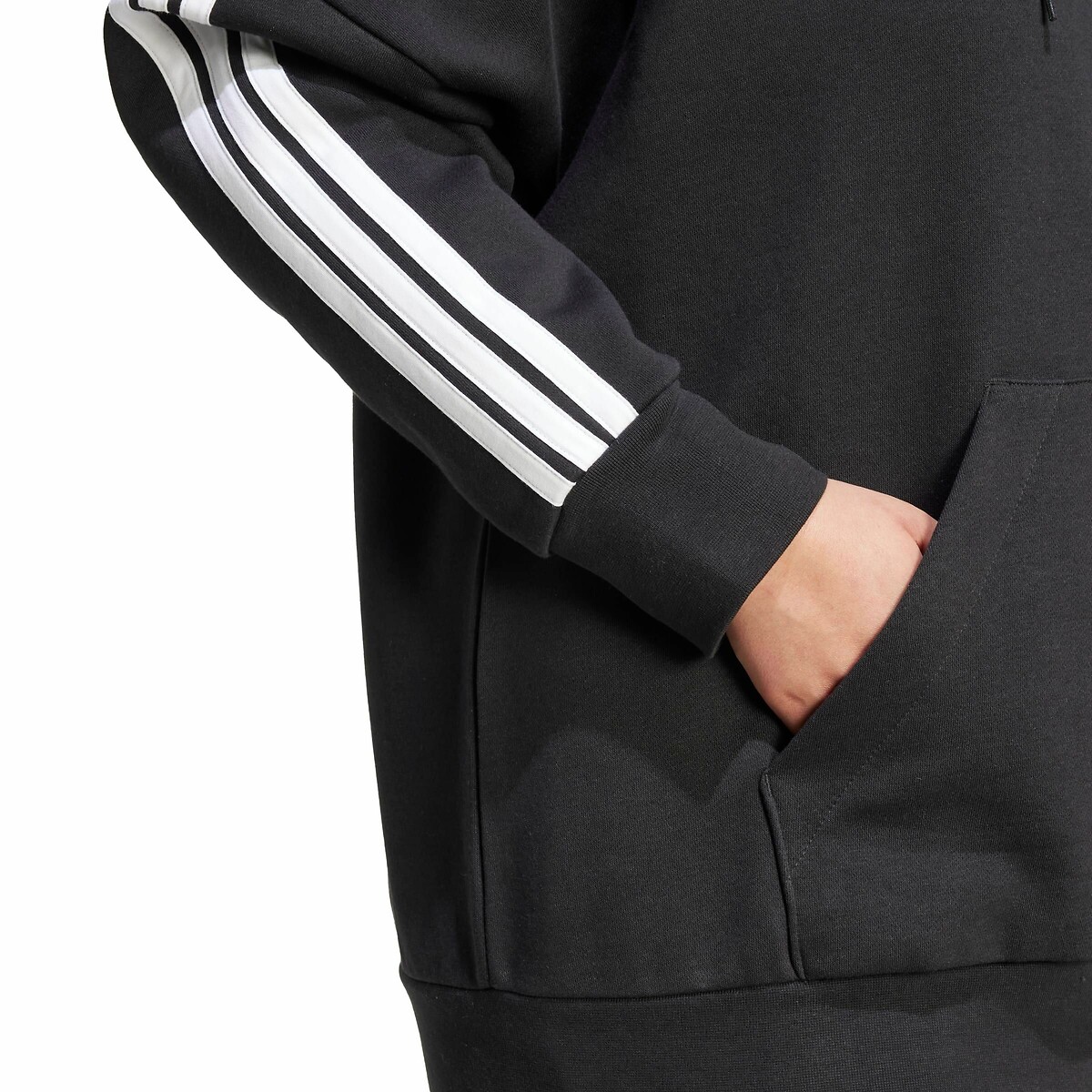 ADIDAS ROUPAS ESPORTIVAS<br>Moletom com zíper Essentials 3 listras