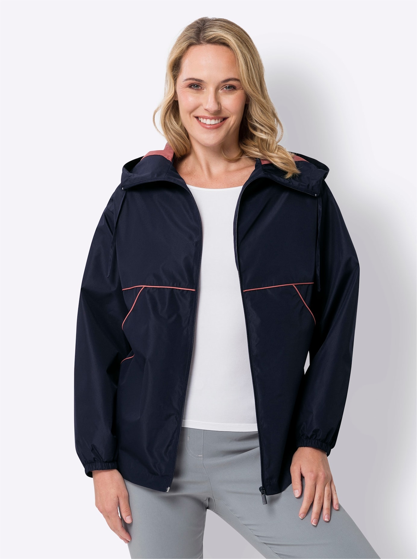 Classic Basics Langjacke mit Kapuze