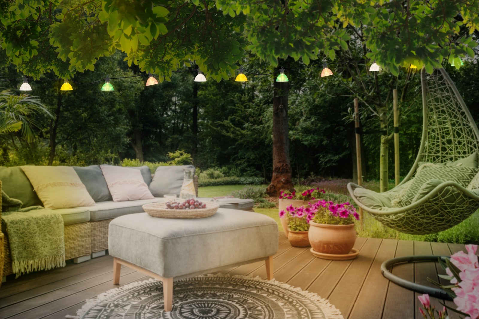LED-Solarleuchte - schwarz matt - 360 cm Länge