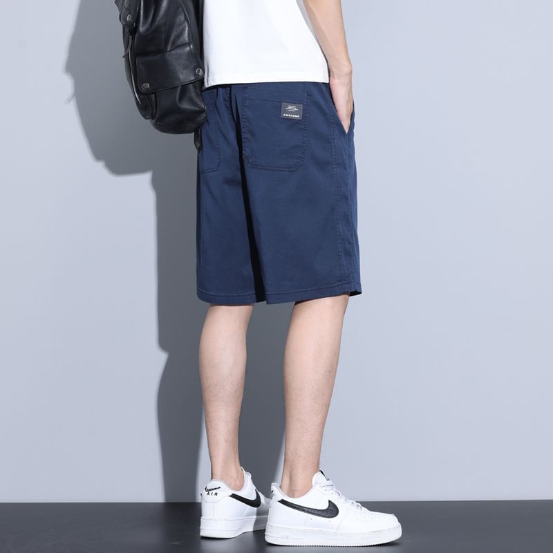 Denimic - Mid Rise Effen Applique Shorts