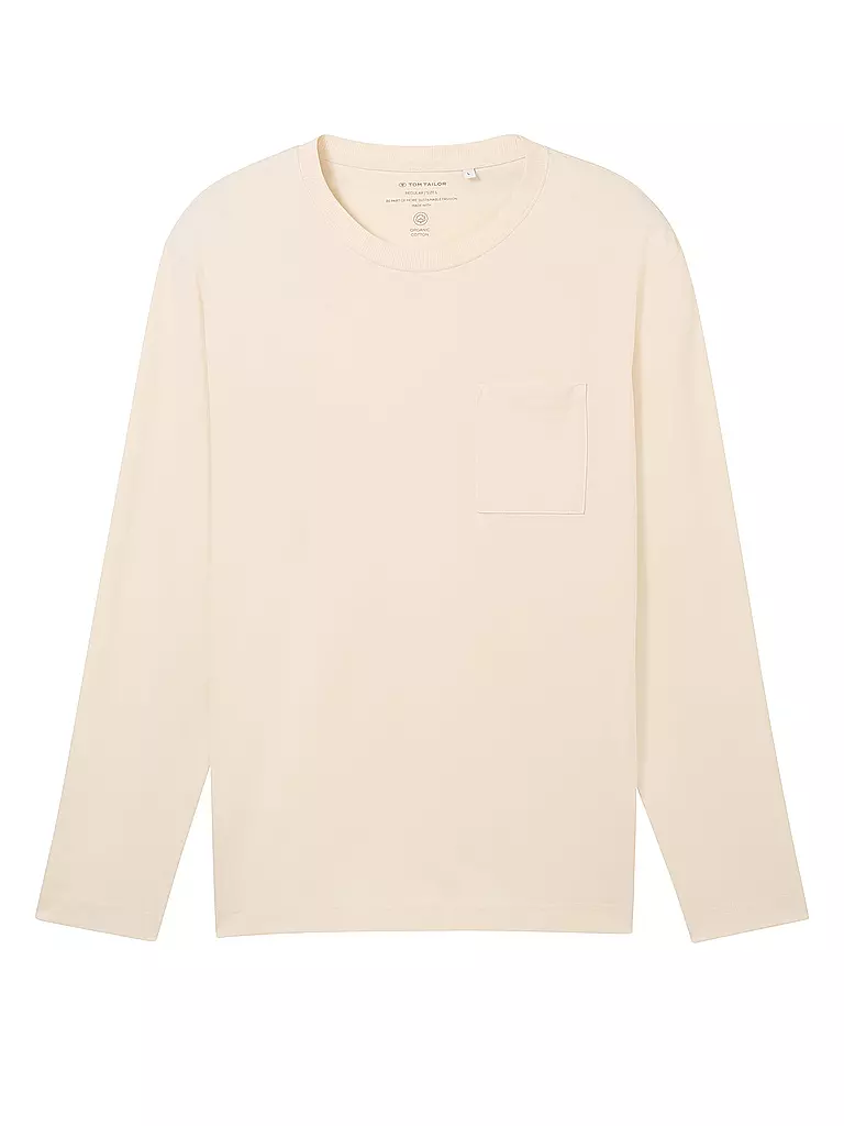 TOM TAILOR Langarmshirt beige