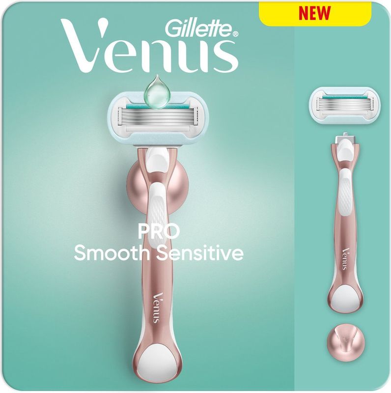 Venus - Pro Smooth Sensitive - Scheermesjes - 5 Mesjes - Metalen Handvat