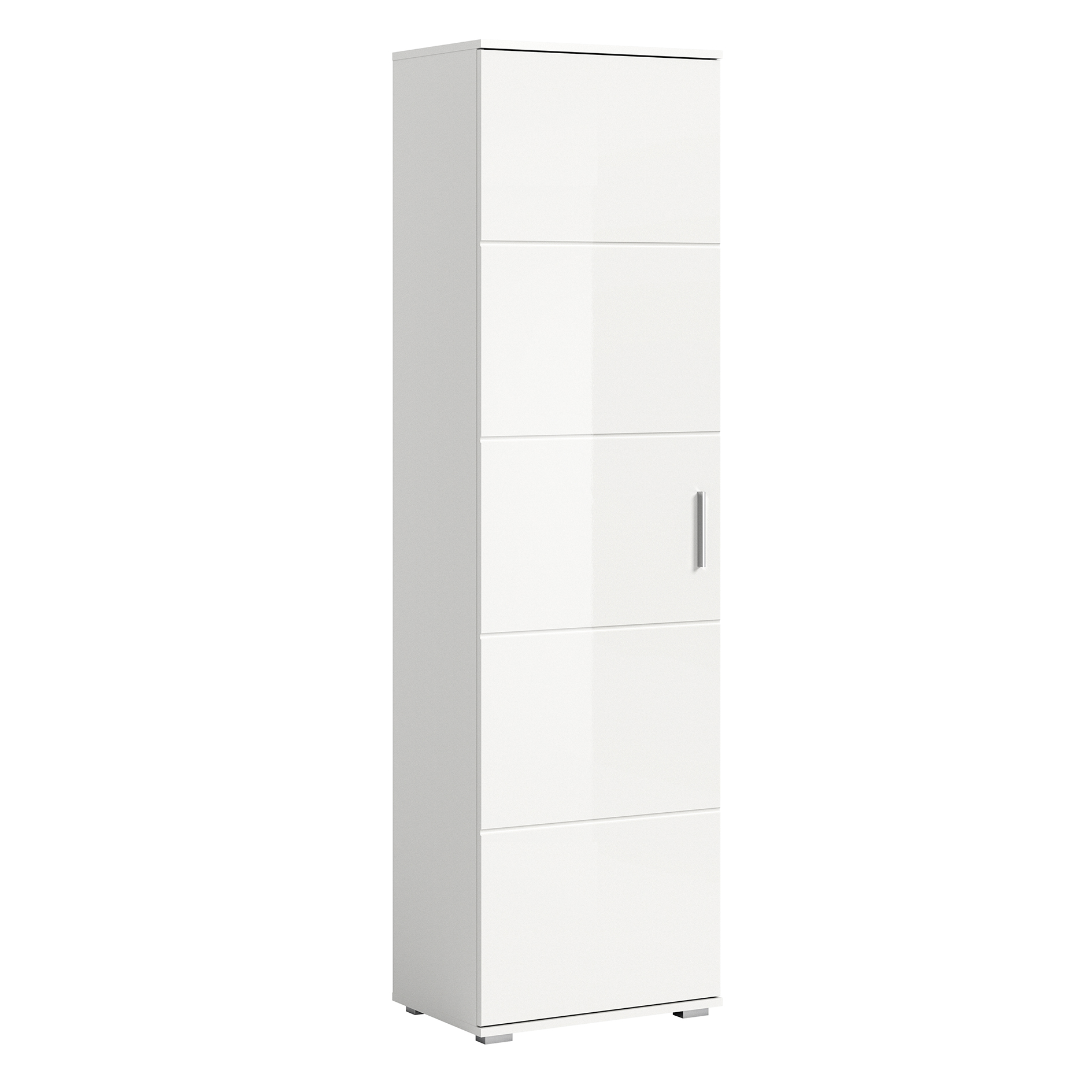 Garderobenschrank PREGO - weiß Hochglanz-weiß - 55 cm