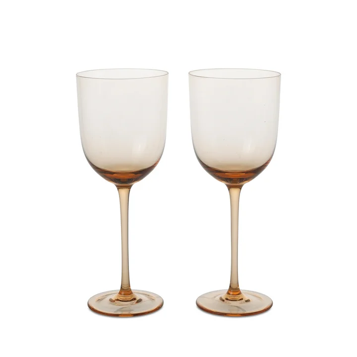 Ferm Living - Host Weissweinglas, blush (2er-Set)