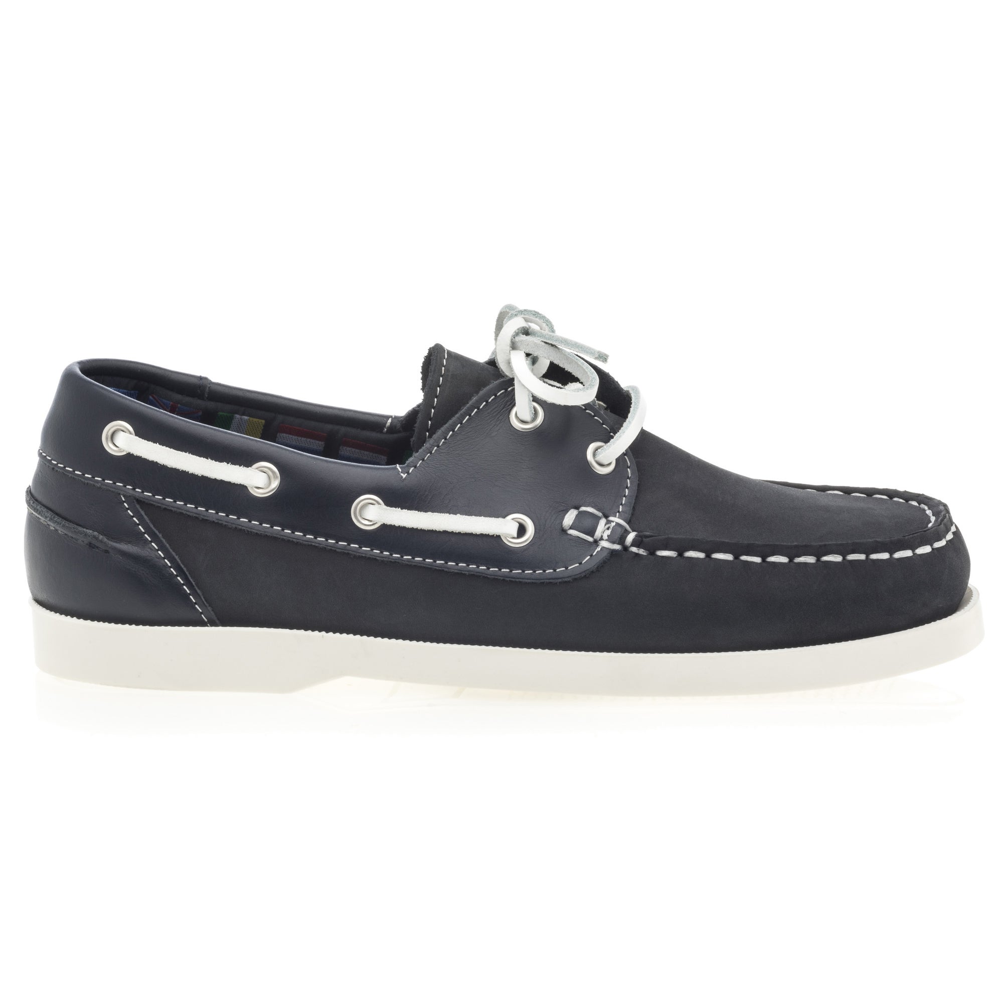 Chaussures bateau Garçon en cuir bleu