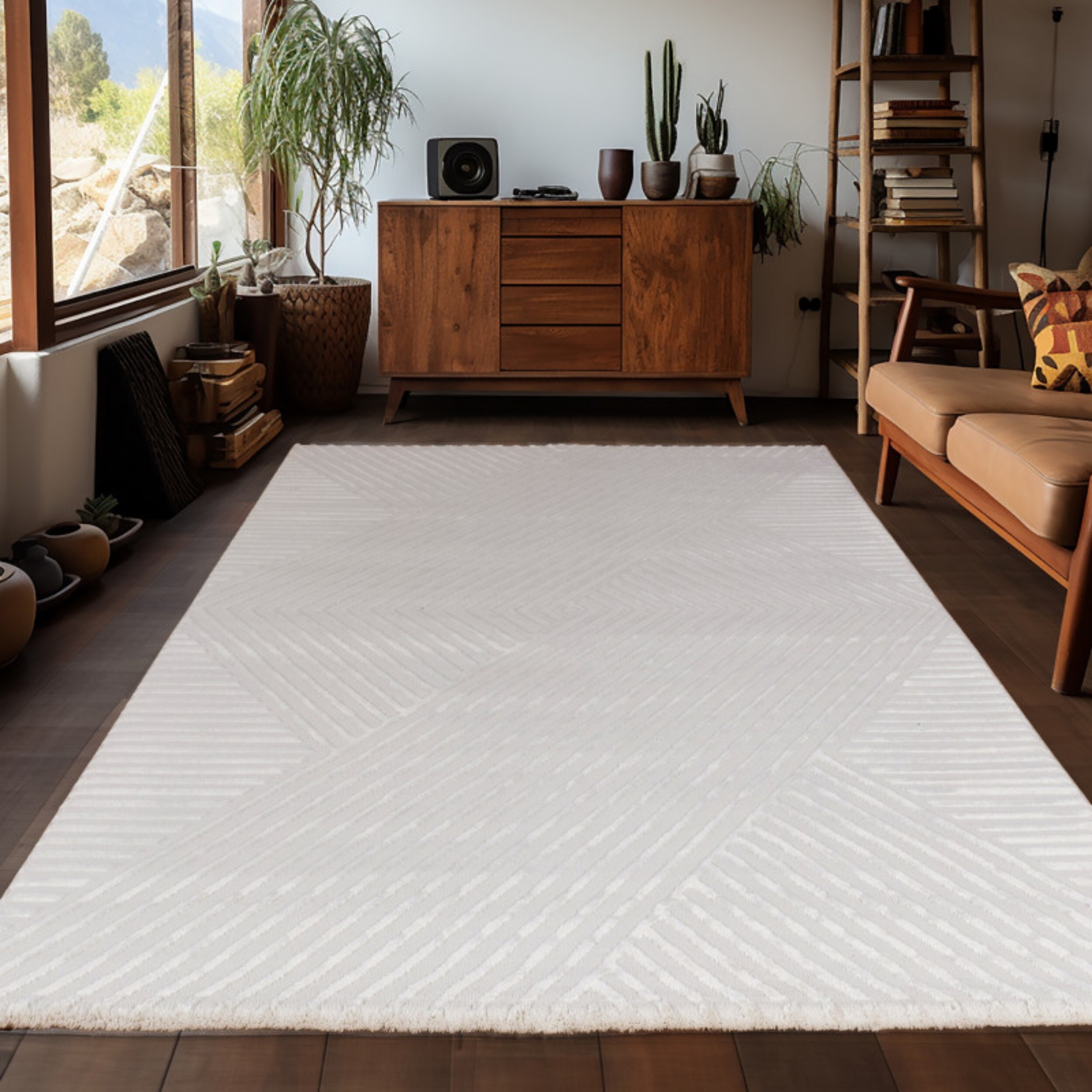 Teppich Wohnzimmer Kurzflor Skandinavische Stil Teppich, Einfarbig