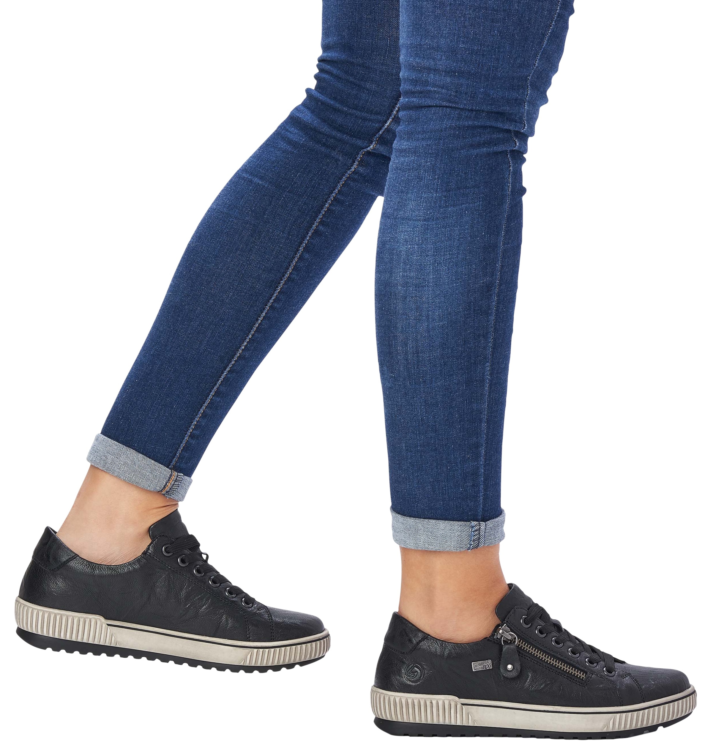 Remonte Plateausneaker  , Freizeitschuh, Halbschuh, Schnürschuh mit Aussenreissverschluss