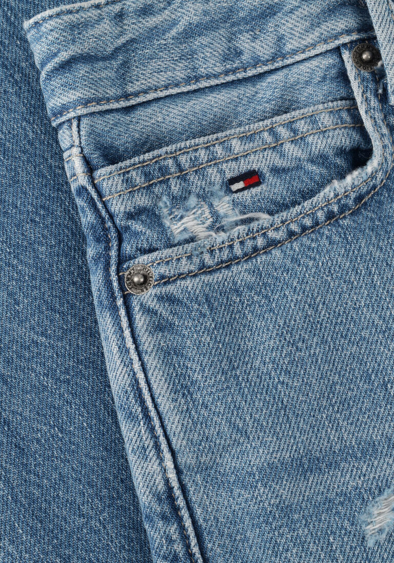 TOMMY HILFIGER blauwe tommy hilfiger straight leg jeans modern straight destructions
