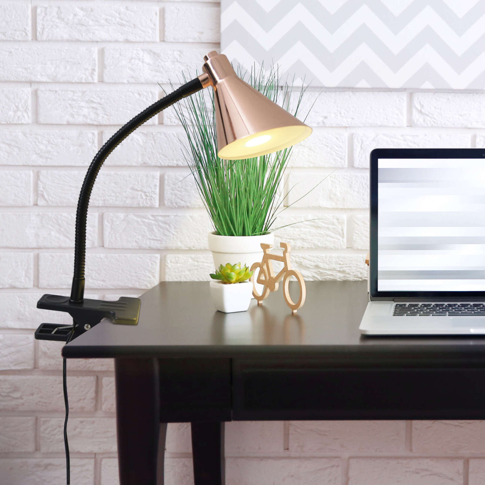 LED-Klemm-Tischleuchte COPPER - kupfer - 32 cm