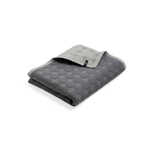 HAY Mega Dot Sengetæppe, Dark Grey, 235x245 cm
