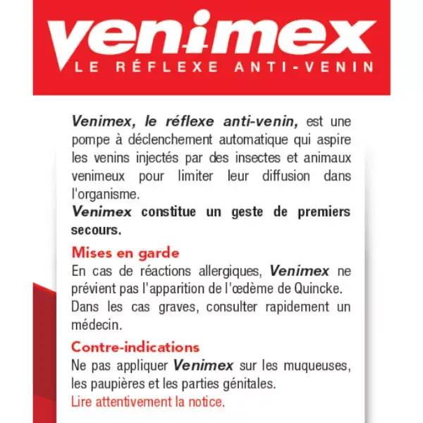 Venimex Pompe à Venin à Déclenchement Automatique