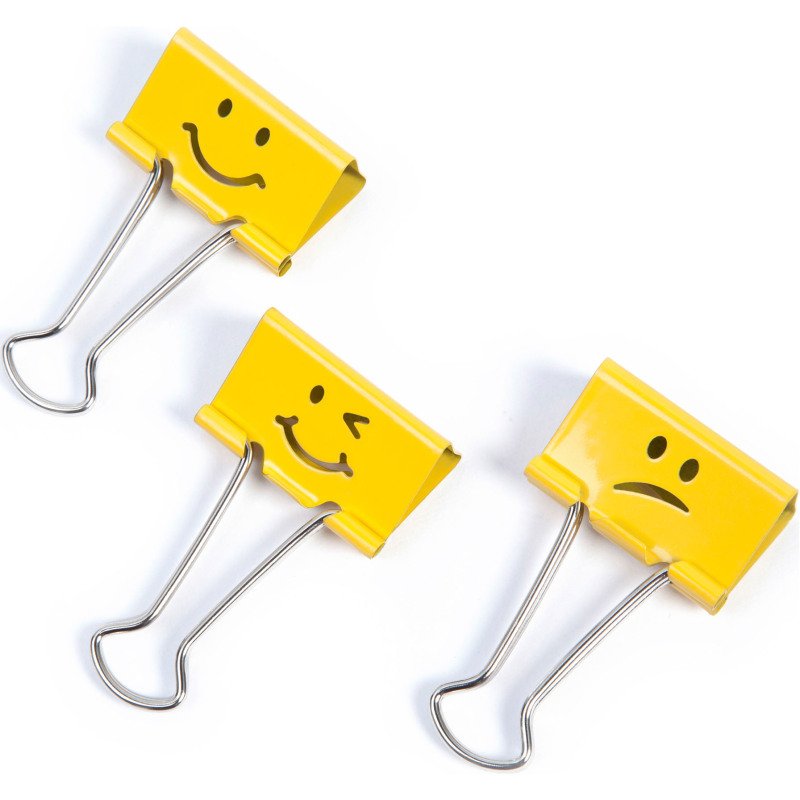 Pince double clip Emojis 19 mm Rapesco - Boîte de 20