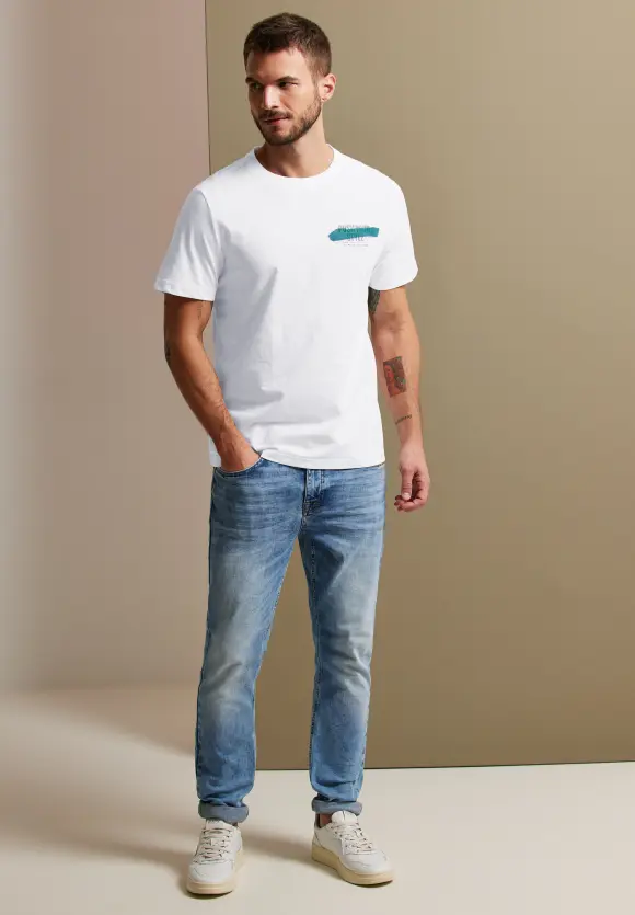 T-Shirt mit Wordingprint - White