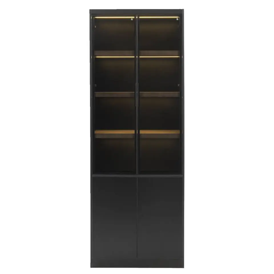 Wandkast Virgil - zwart - 220x80x40 cm