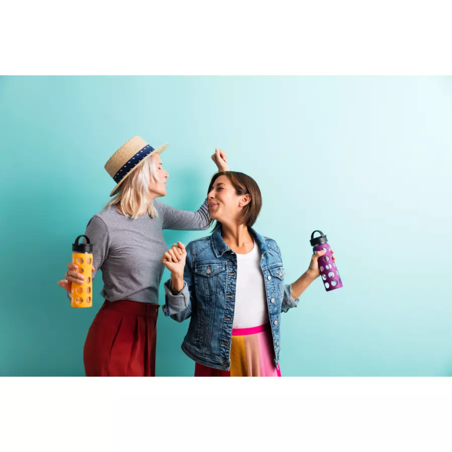 lifefactory Trinkflasche Classic Cap plum 475ml
