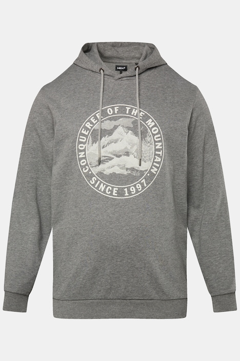 Men+ Hoodie, Sweat, Kapuze, Brustprint, bis 8 XL