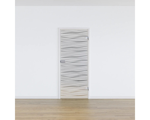 Pertura glazen deur complete set Glera Tidal 02 834x1972x8 mm rechtsdraaiend incl. Jonte Studio beslag, niet afsluitbaar