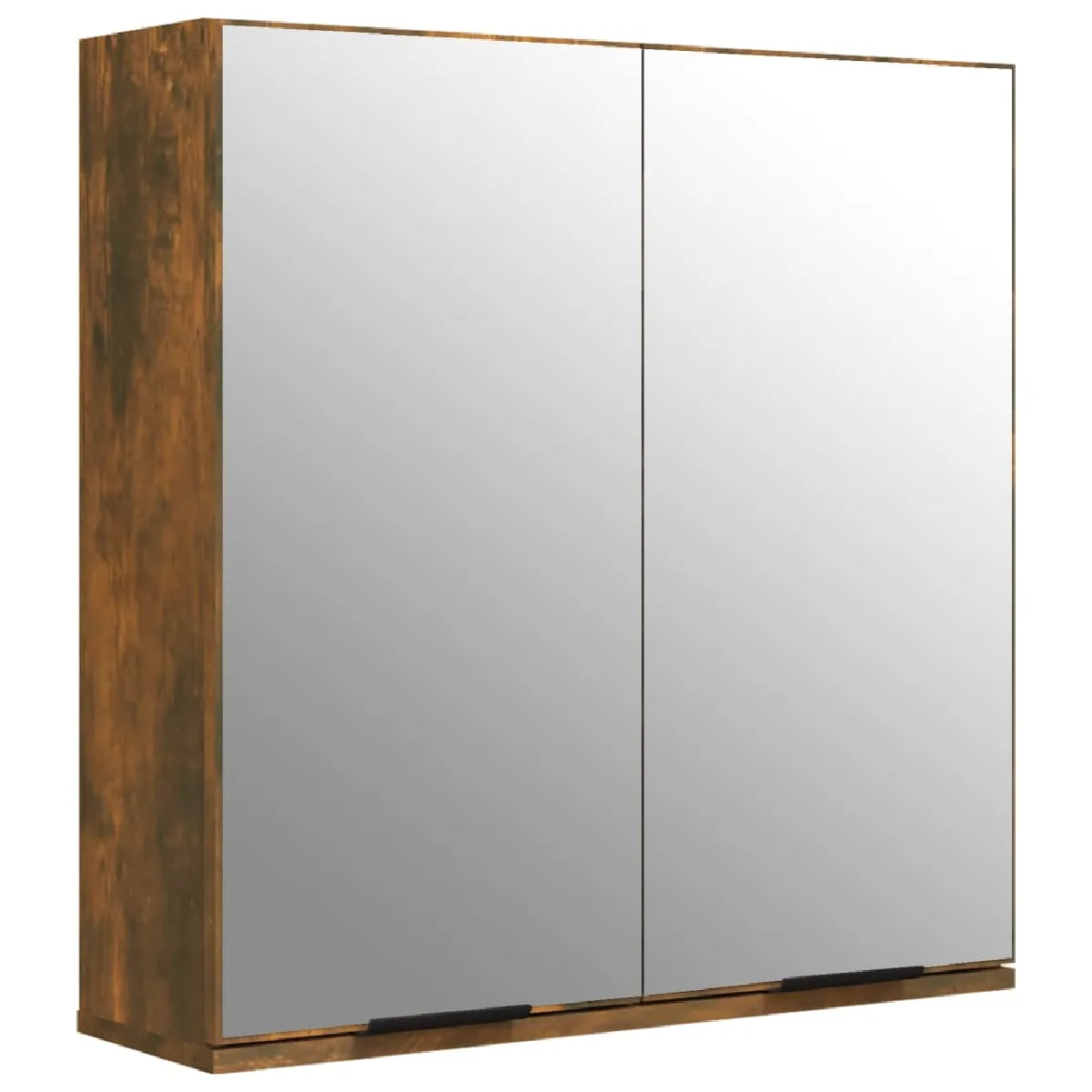 vidaXL Armoire miroir Chêne fumé