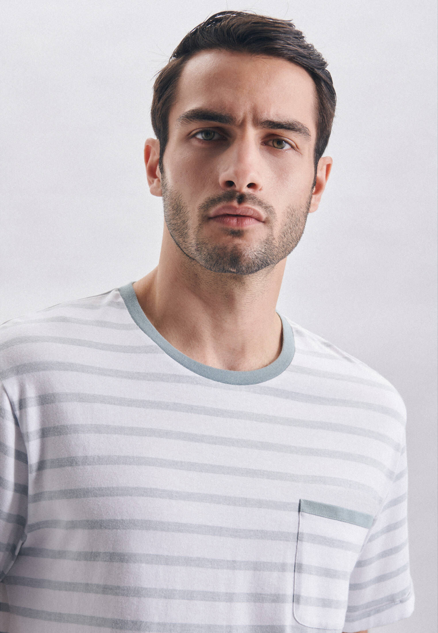 Seidensticker| Herren Pyjama Oberteil Schwarze Rose