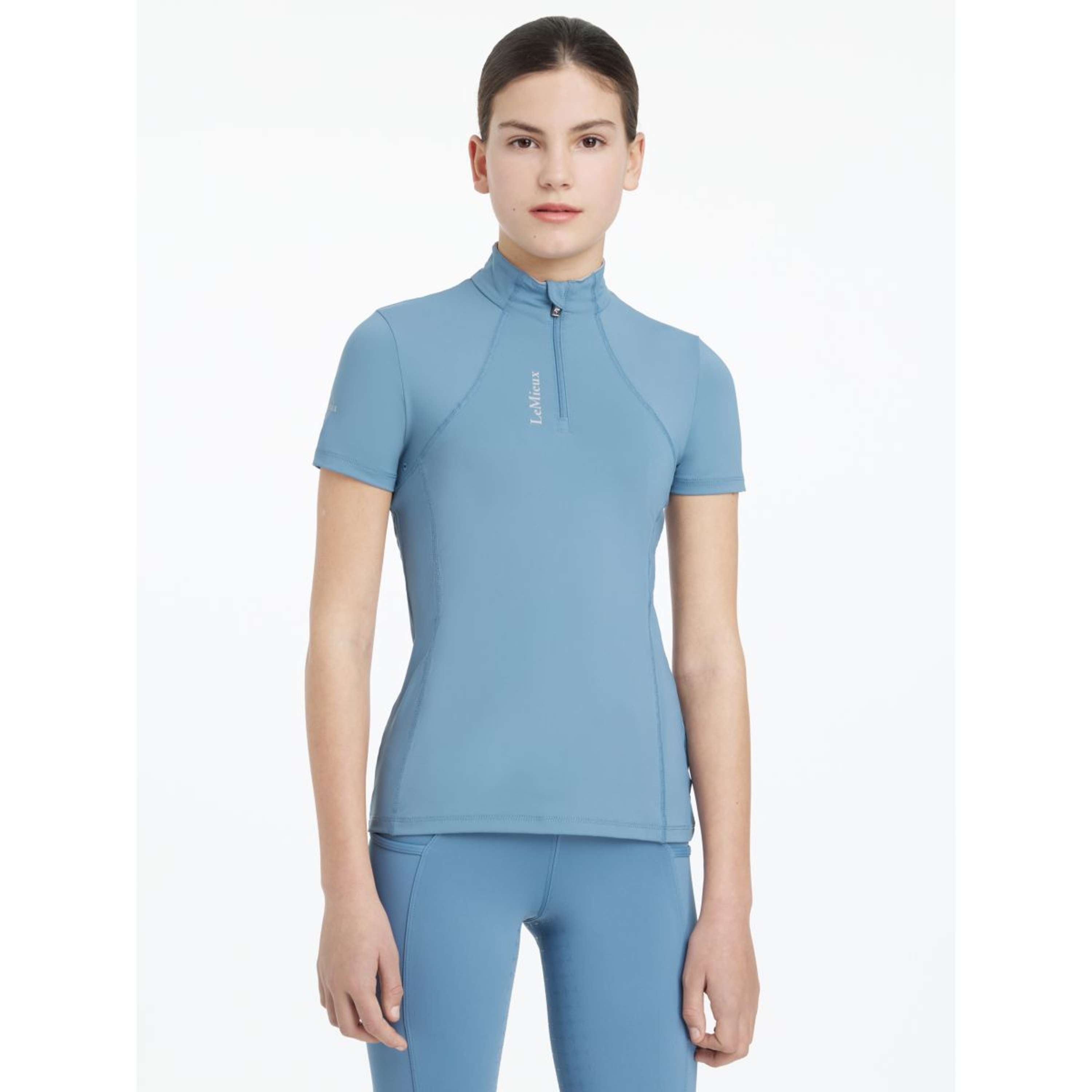 LeMieux Baselayer Young Rider Classique Korte Mouwen Ice Blue