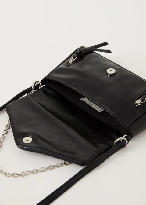 Schoudertas met studs zwart (ZWART)