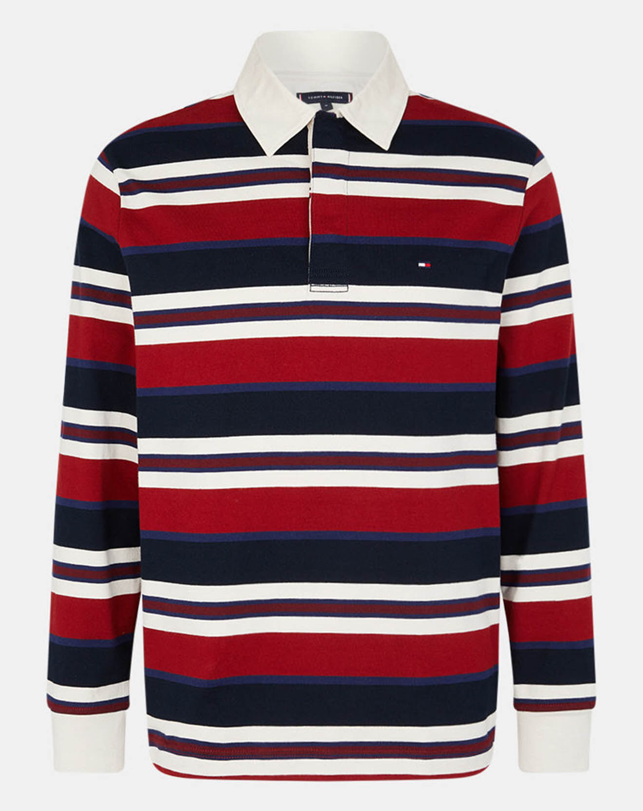 Tommy Hilfiger Polo Rugby rayé bleu marine/blanc/rouge