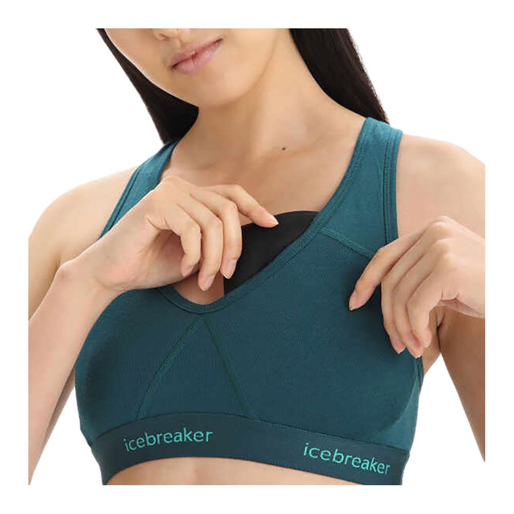 Icebreaker SPRITE RACERBACK - Brassière Femme green glory