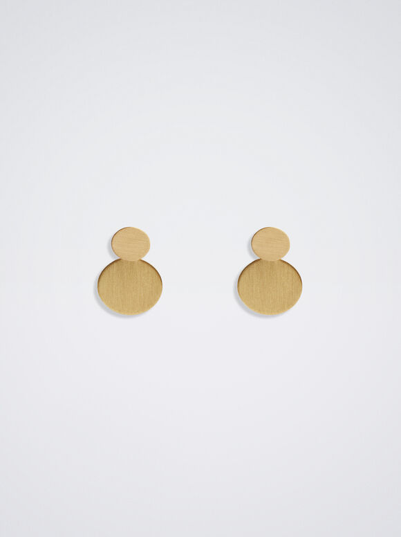 Brincos em ouro escovado - Ouro