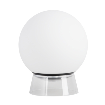 Lutec Connect tafellamp Globe zwart LED, wit en gekleurd licht, 20cm
