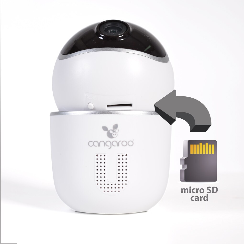 Cangaroo Babyphone Hype, Wi-Fi/Lan Kamera, 360° Drehung, LED-Infrarot Nachsicht weiß