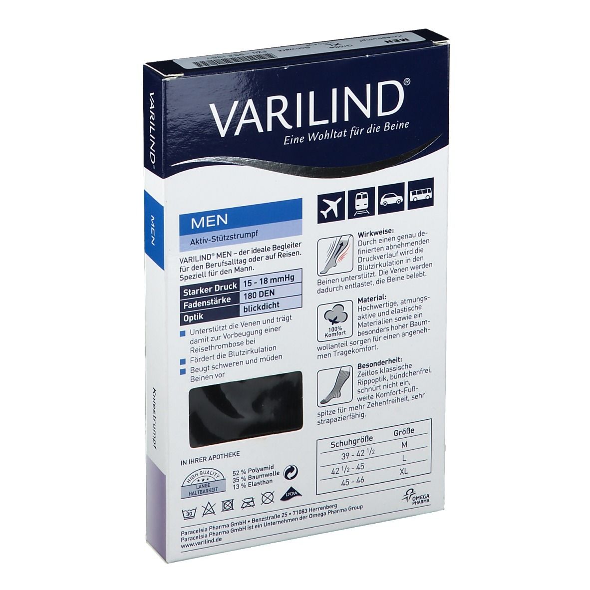 VARILIND® Men 180 DEN Gr. XL schwarz