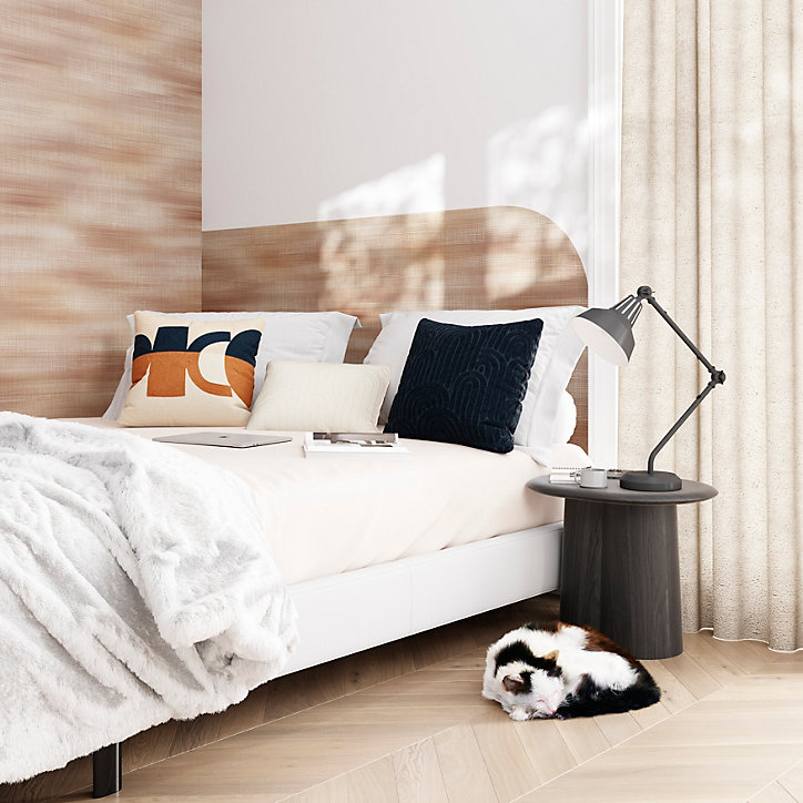 Rideau occultant GoodHome Cather beige H. 260 x l.140 cm