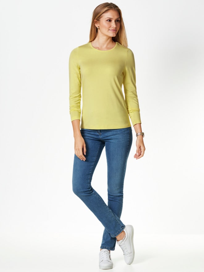 Viskose-Shirt Langarm