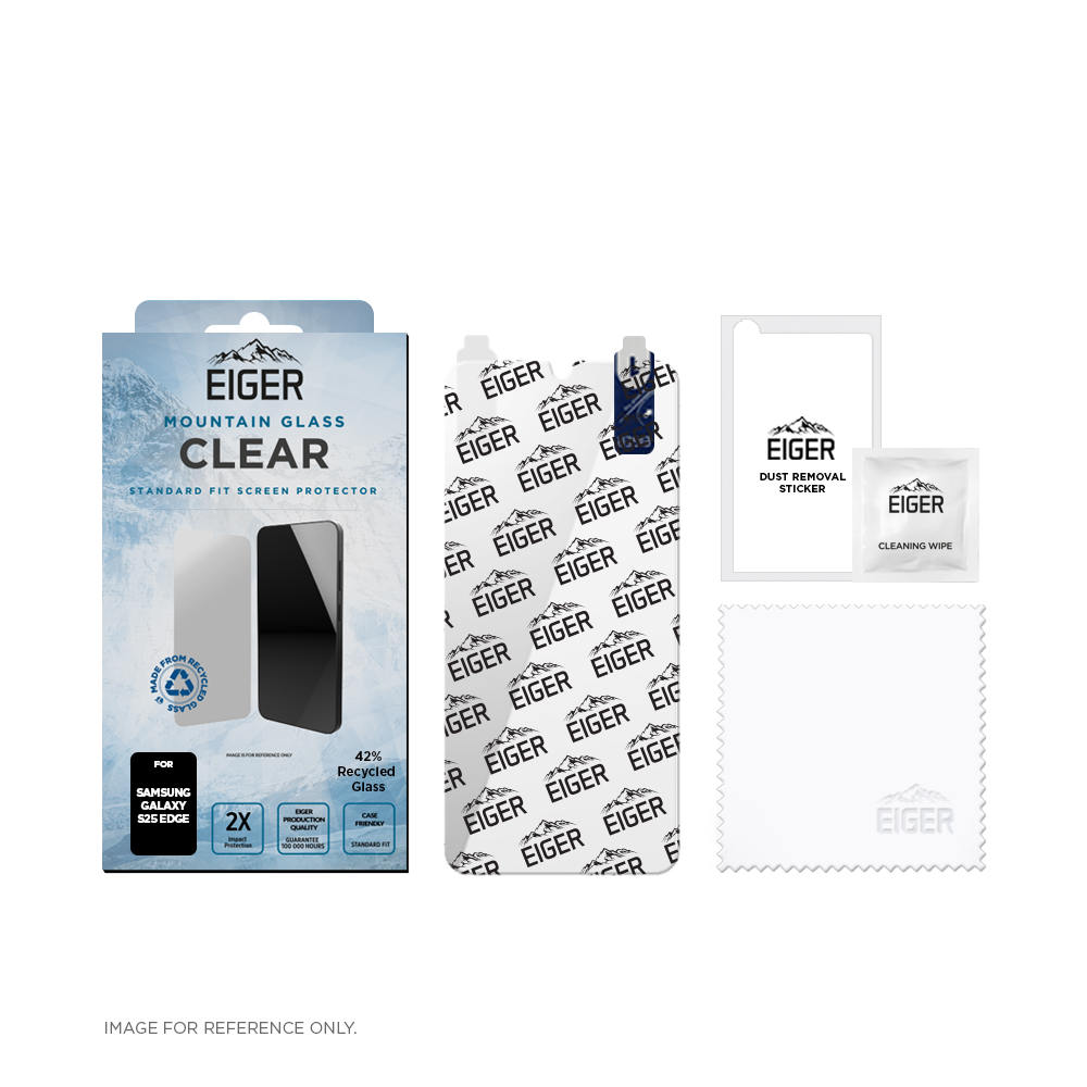Samsung Galaxy S25 Edge Mountain Glass Clear Panzerglas 2.5D Displayschutz Case Friendly (EGSP01042)