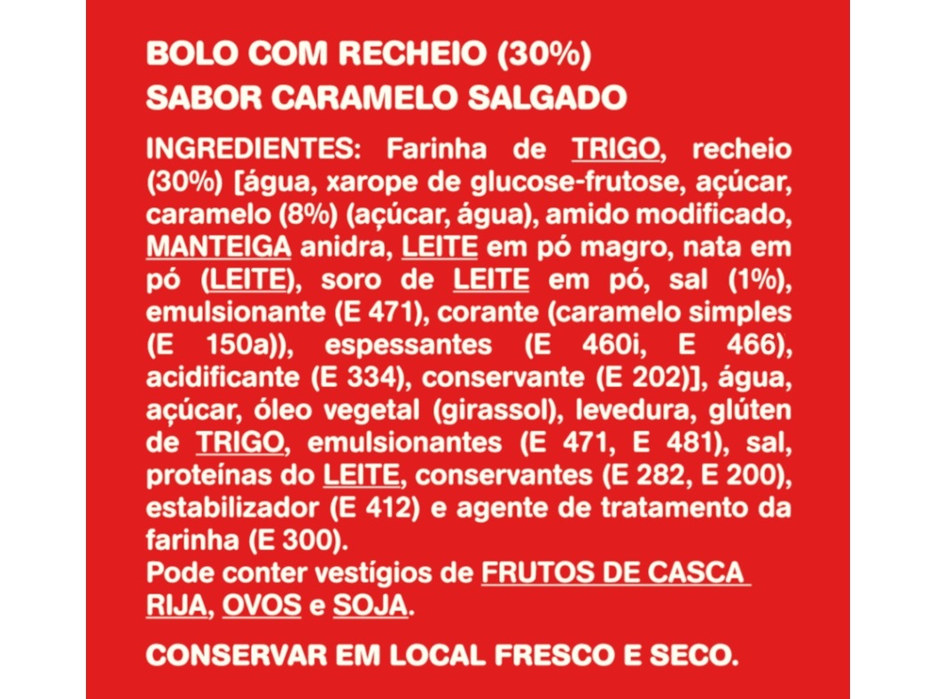 BOLO RECHEADO BOLLYCAO CARAMELO SALGADO 2UN