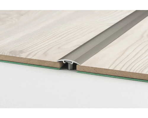 SKANDOR overgangsprofiel, aluminium, RVS-look, matte afwerking, 4,8x30x900 mm