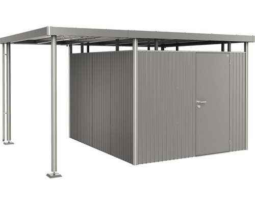 Biohort zijdak voor tuinhuis HighLine 5, maat S, 150 x 315 cm, kwartsgrijs metallic