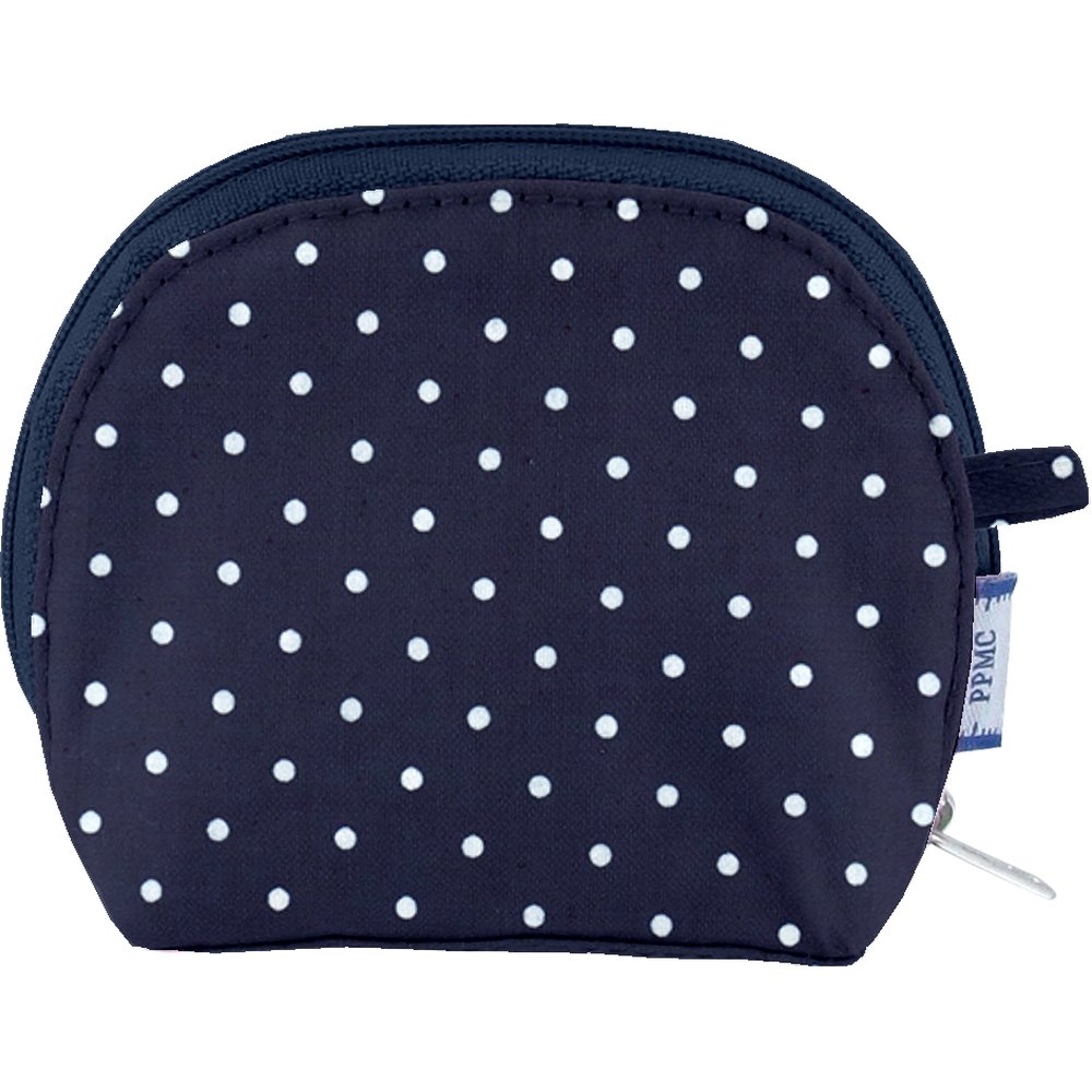 Porte-Monnaie À Soufflet Pois Marine
