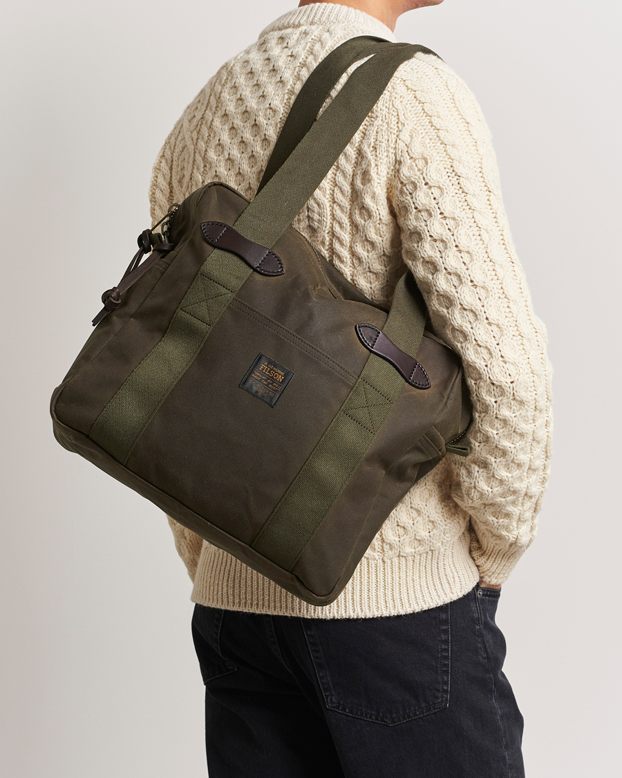 Filson Tin Cloth Tote Bag Otter Green