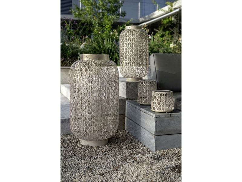 STT Laterne Solar Antic Grand Grafic, 75 cm, Hellbeige Solarleuchte zum Aufstellen oder Aufhängen
