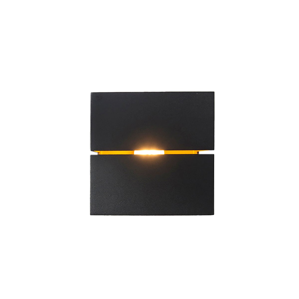 Moderne wandlamp, zwart met goud, 9,7 cm – Transfer Groove