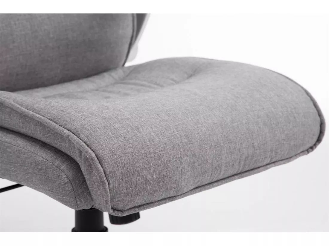 Chaise de bureau - Tissu & Plastique - Gris clair - BIG Villach