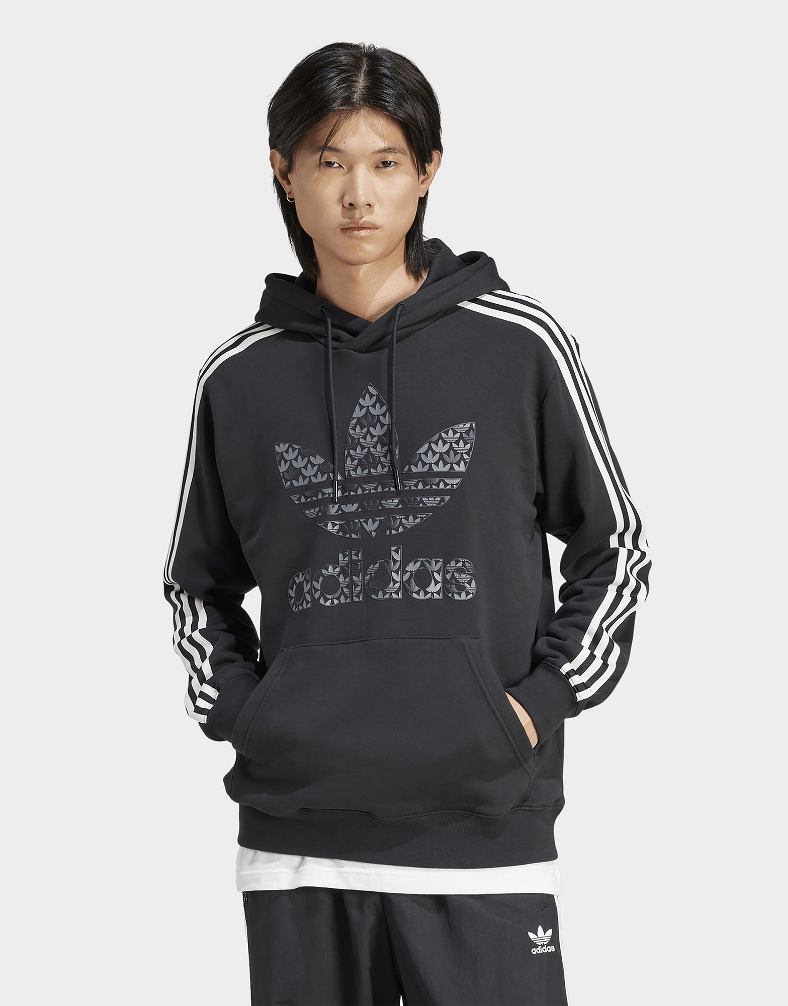 adidas Sweat-shirt à capuche mono graphique classique