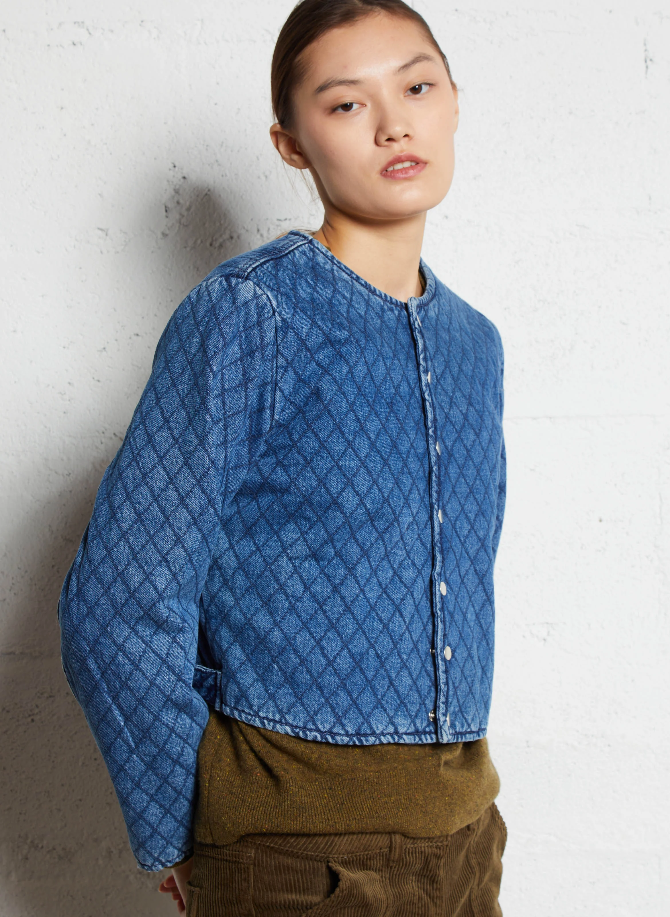JUNON - Veste matelassée en denim | Bleu