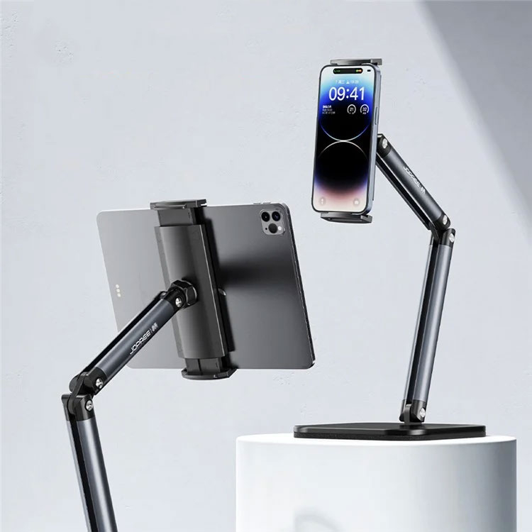 360° Grad Langarm Tisch Ständer Alu Desktop Halterung für Smartphones und Tablets (4.7-12.9