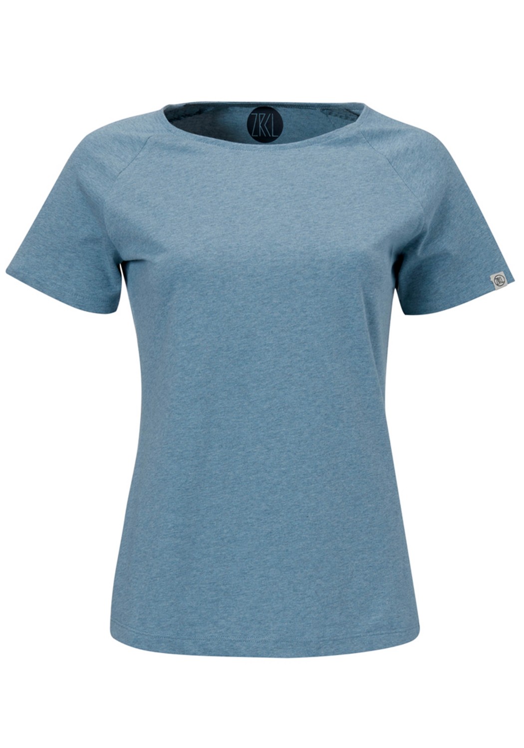 WE ARE ZRCL Damen Raglan T-Shirt Basic Melange Silver Blue